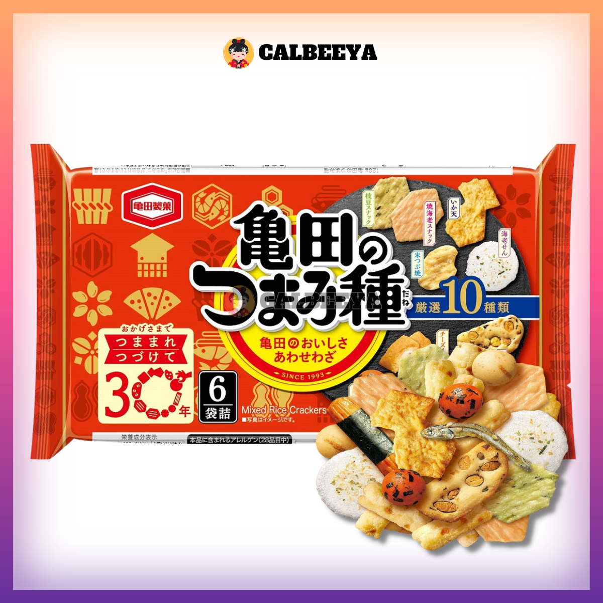 【NON HALAL】KAMEDA Tsumami-dane Japanese Rice Cracker Mix Nuts米饼香脆米果120g -（十种）
