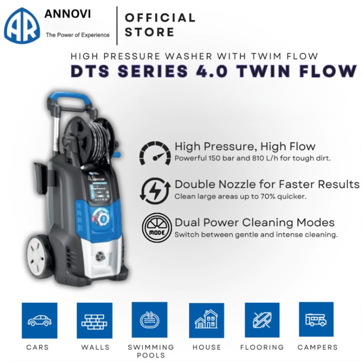 ANNOVI REVERBERI [2,500 W] (150 bar) DTS SERIES 4.0 TWIN FLOW Pressure Washers