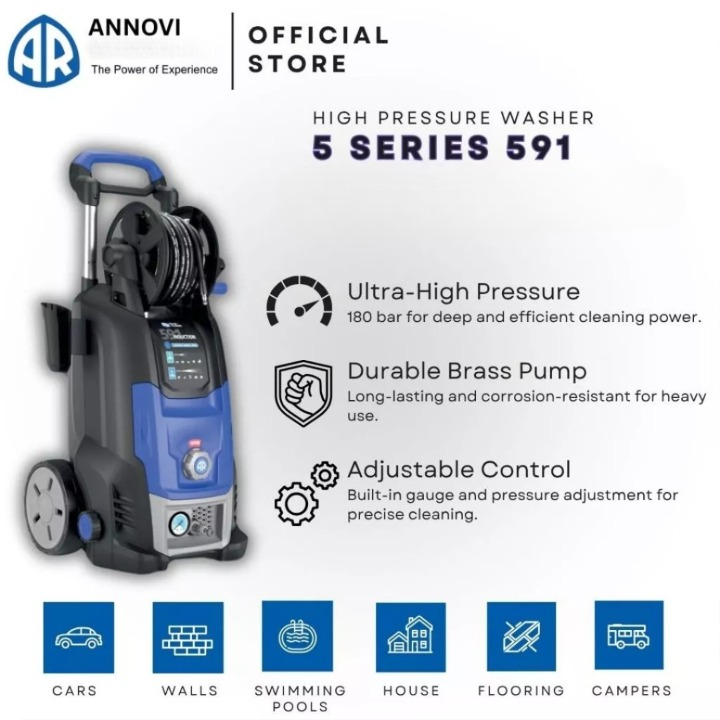 ANNOVI REVERBERI [2,800 W] (180 bar) 5 SERIES 591 Pressure Washers