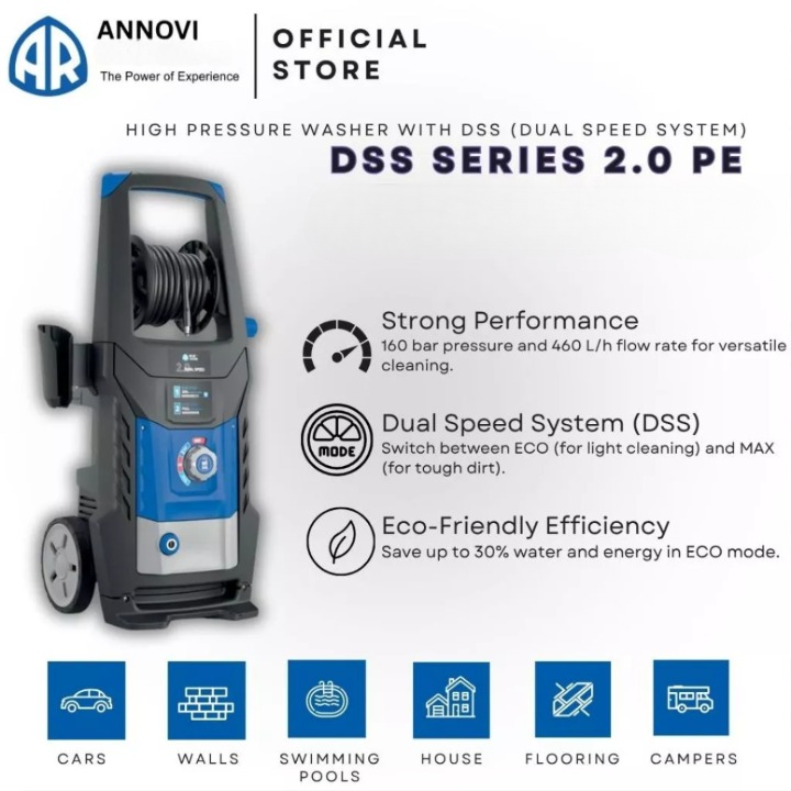 ANNOVI REVERBERI [2,200 W] (160 bar) DSS SERIES 2.0 PE Pressure Washers