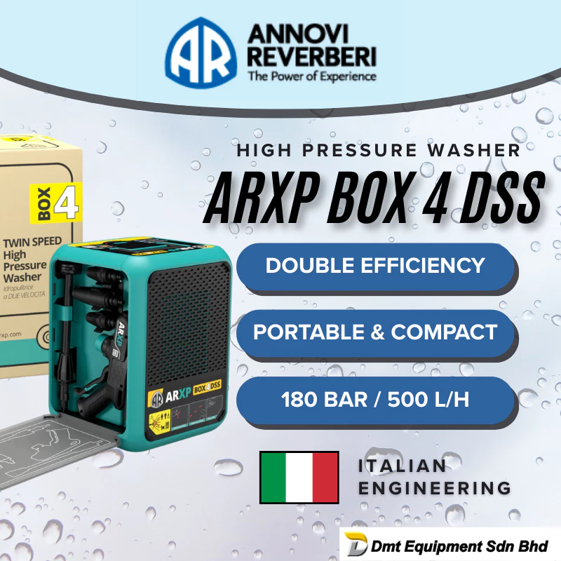 ANNOVI REVERBERI ARXP BOX 4 DSS [2,500 W] (180 bar) Most Compact Portable High Pressure Washer Water Jet