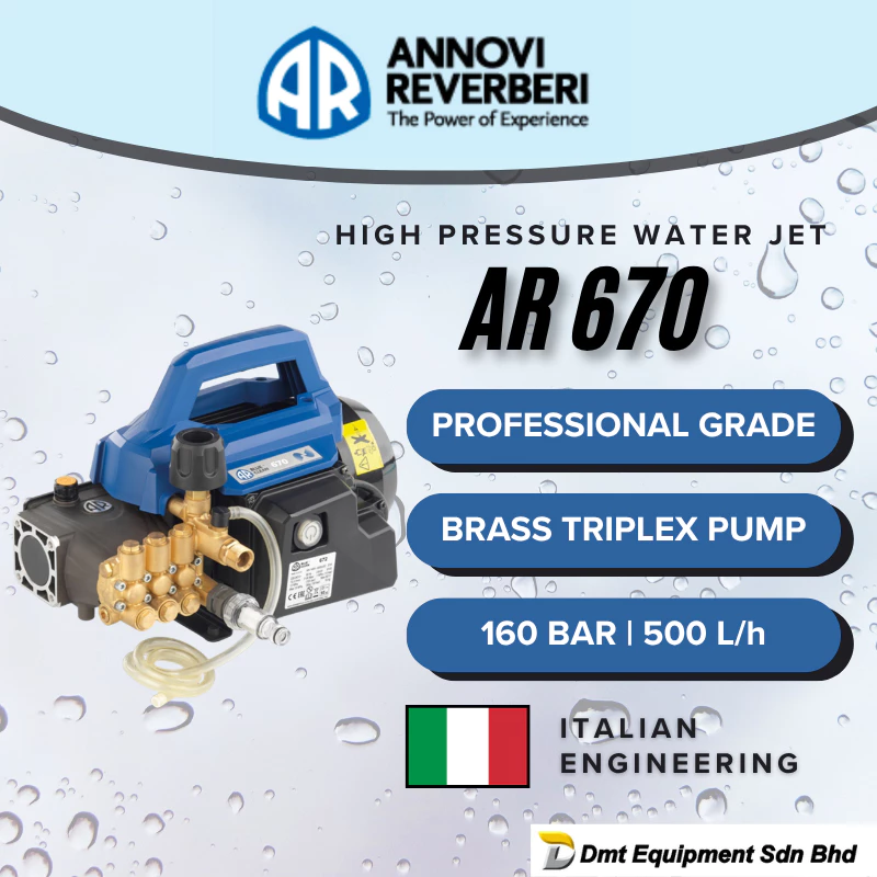 ANNOVI REVERBERI [2,500 W] (160 bar) 6 SERIES 670 Professional Pressure Washer Water Jet Cleaner