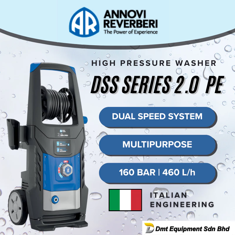 ANNOVI REVERBERI [2,200 W] (160 bar) DSS SERIES 2.0 PE Dual Speed Pressure Washers Water Jet Cleaning