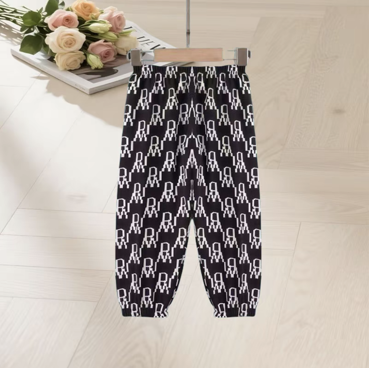 Kids Pant 80cm - Black with design