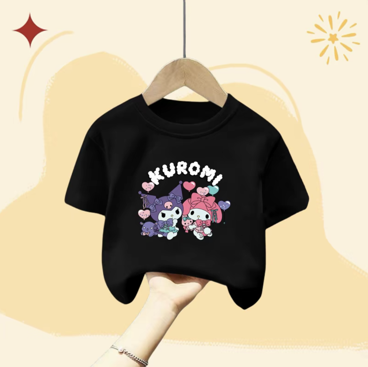 Kids T SHIRT 80cm - Black Kuromi