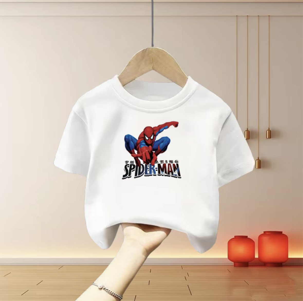 Spiderman Kids T SHIRT 80cm - white