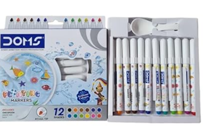 Doms Floating Markers 12 Assorted Shades