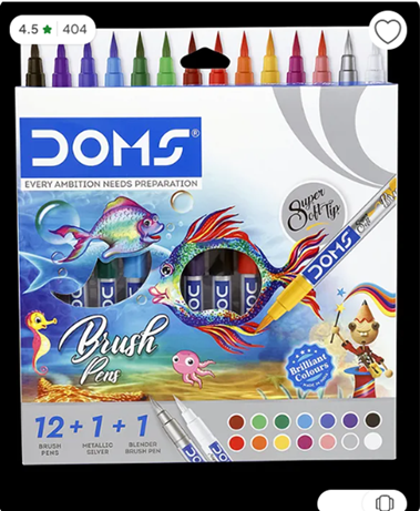 Doms Brush Pen 12+1+1 Shades