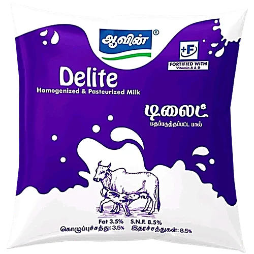 Aavin Delite (Fortified with Vitamin A & D) /ஆவின் பதப்படுத்தப்பட்ட  பால்