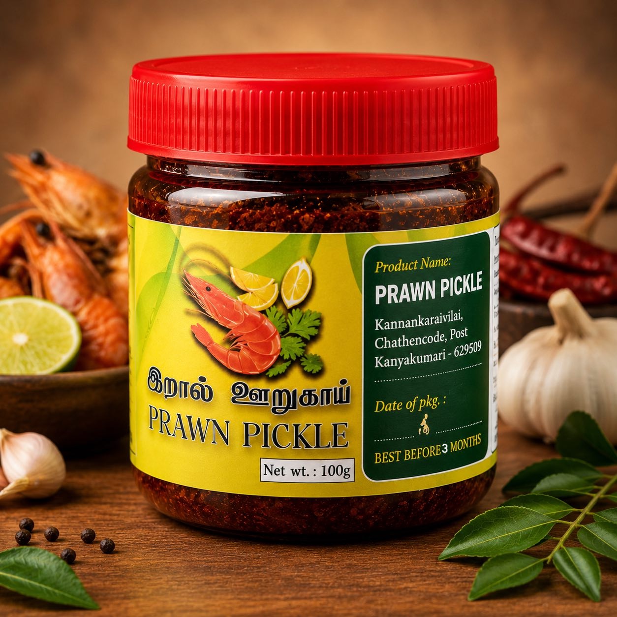 Prawn Pickle - 100gm (இறால் ஊறுகாய் - 100gm)