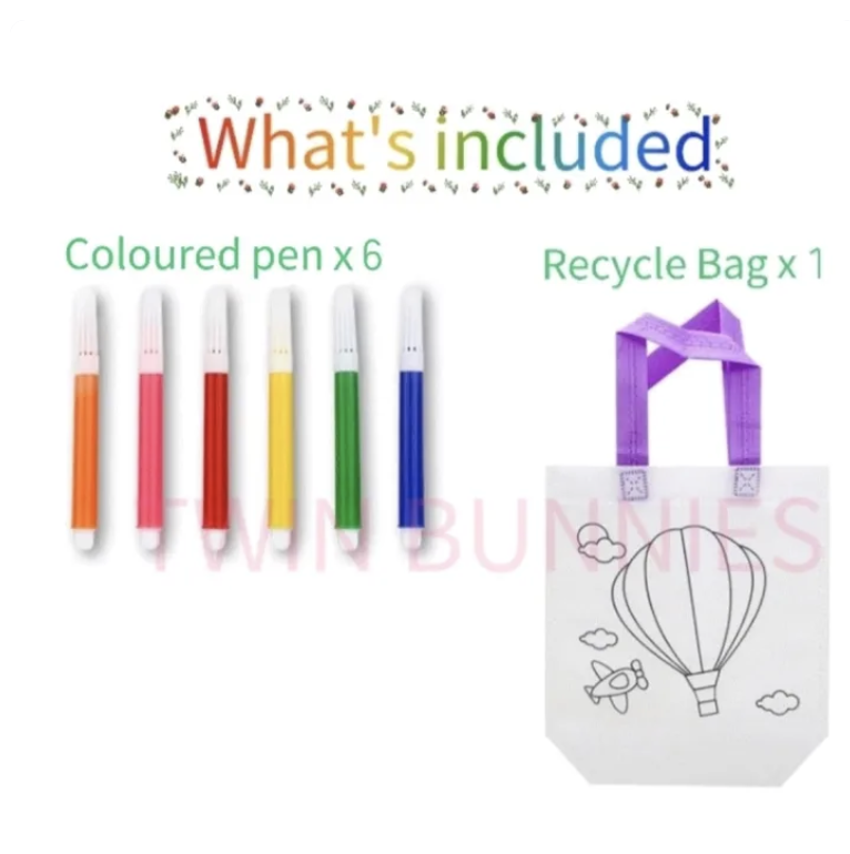 5 pcs random DIY Colouring Bag goodies for Kids party pack Drawing Craft Bag Goodies Bag Painting toy Colouring Toy Kids Toy Handmade Painting Montessori Toys for Kids Party Toys & Games Early learning Toy