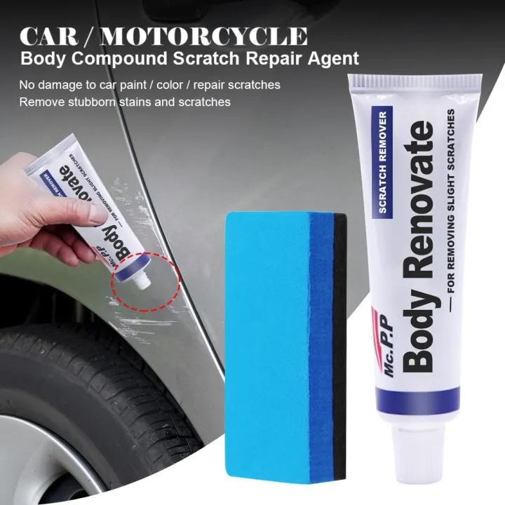 Car Scratch Remover Repair Wax With Sponge 15g Auto Scratches Repair Remover Car Body Grinding Compound Polishing Kits Scratch Paste Strong Fix Care Car Wax