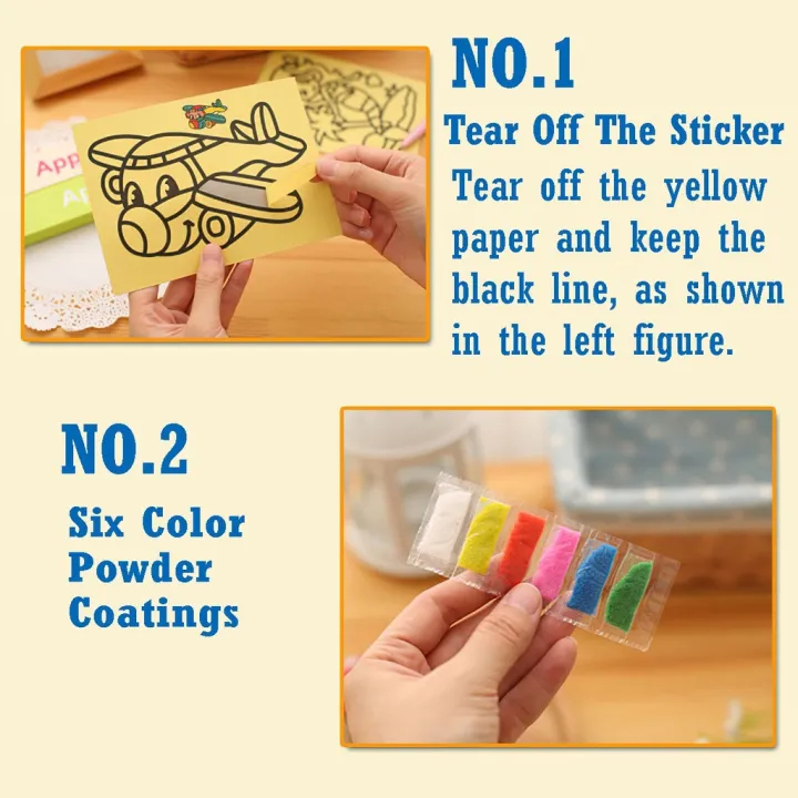 5pcs random designs Children Kids Sand Art Drawing Sand Painting Kid DIY Crafts Education Toy Boys Girls Goodies
