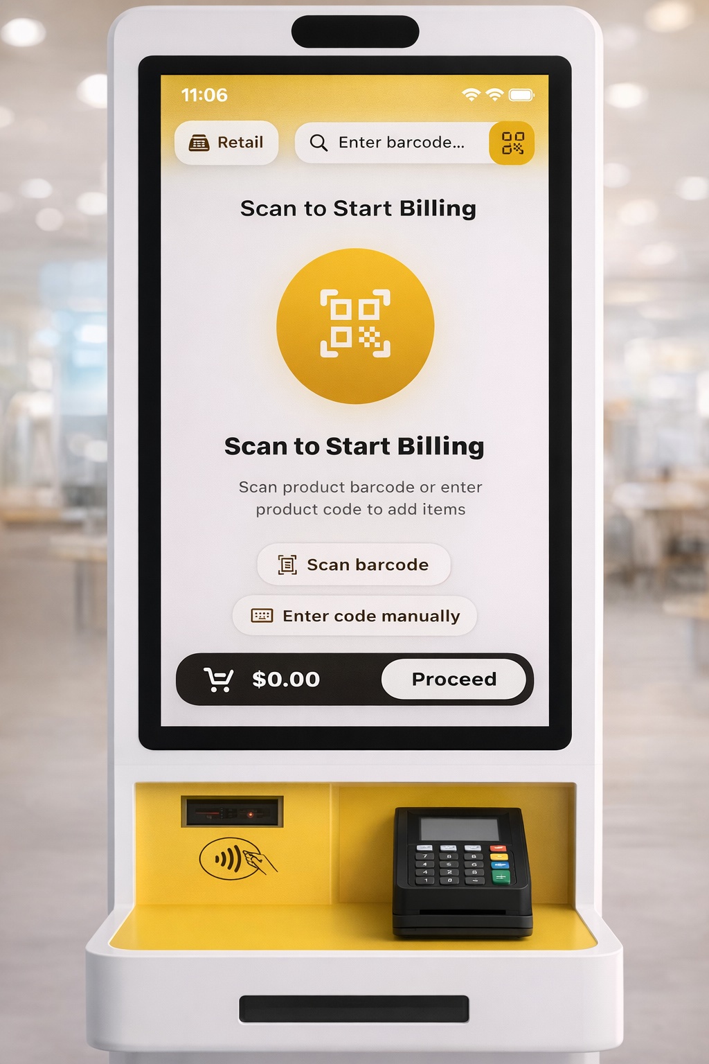 POS2U Retail Self Billing Screen 1