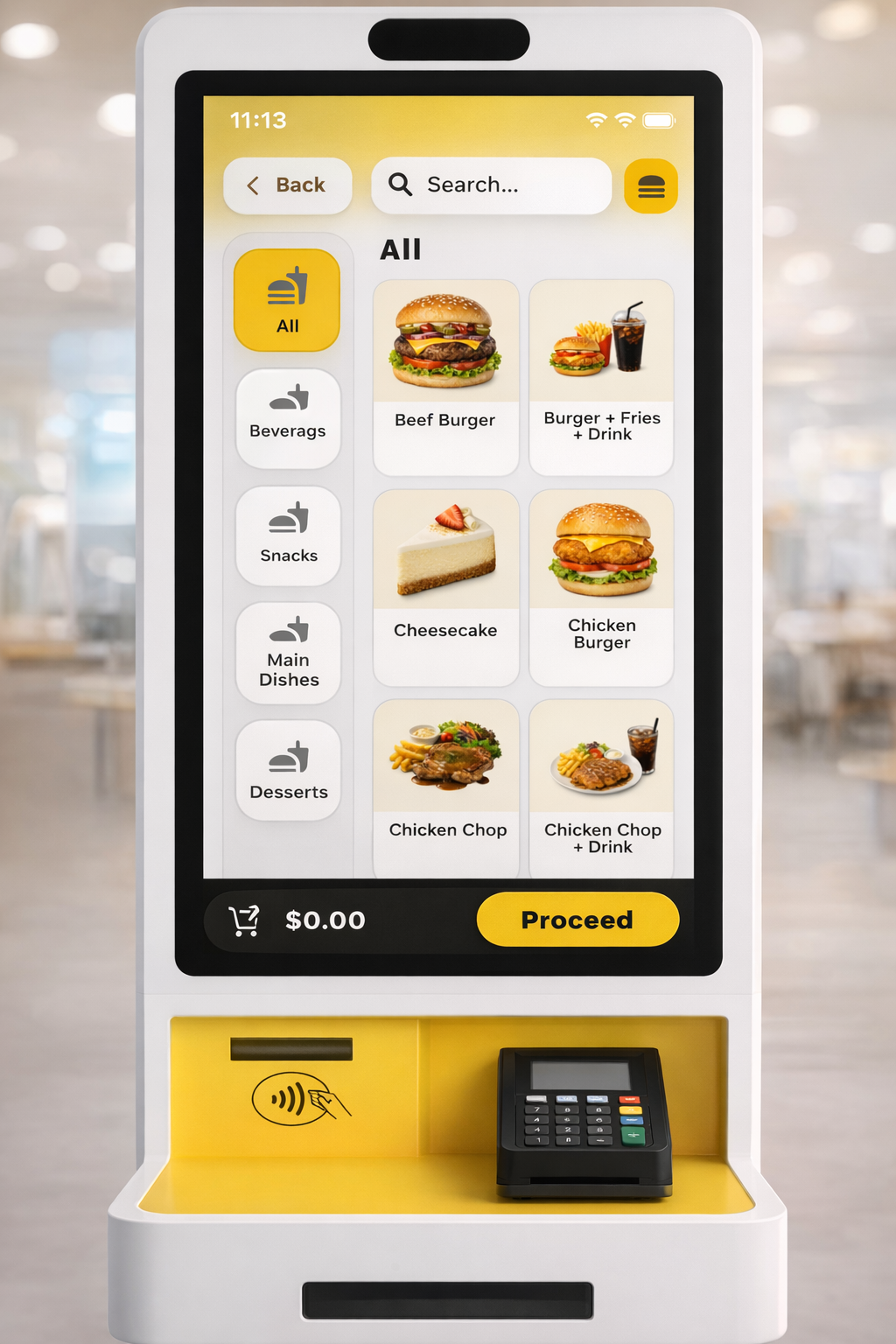 POS2U Kiosk F&B Screen 2